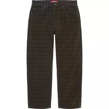 Джинсы свободного кроя с начесом Supreme, синий