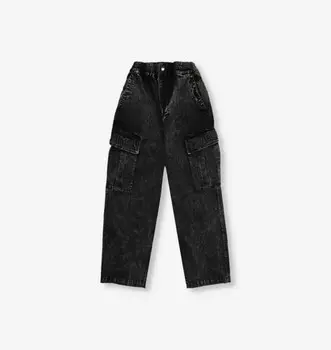 Джинсы свободного кроя с накладными карманами 10-13 лет A Bathing Ape, черный