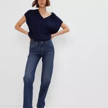 Джинсы свободного кроя с пятью карманами Gap, синий