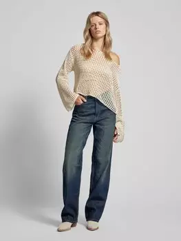 Джинсы свободного кроя с пятью карманами WEEKDAY, темно-синий