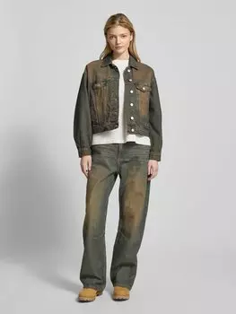 Джинсы свободного кроя с пятью карманами Review, темно-синий