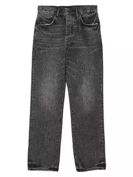 Джинсы свободного кроя с тиснением Purple Brand, черный