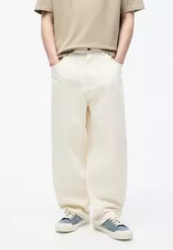 Джинсы свободного кроя Skater PULL&BEAR, бежевые