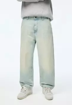 Джинсы свободного кроя SKATER PULL&BEAR, светло-голубой деним