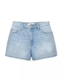 Джинсы свободного кроя со складками Pull&Bear, синий деним