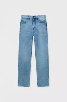 Джинсы свободного кроя среднего размера синего цвета PULL&amp;BEAR