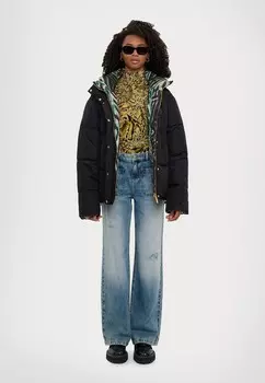 Джинсы свободного кроя STRAIGHT HIGH LOOSE FIT Just Cavalli, темно-синий