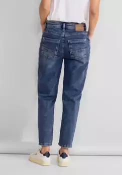 Джинсы свободного кроя STREET ONE из хлопка с эластичной пропиткой, цвет Mid Blue Authentic Wash