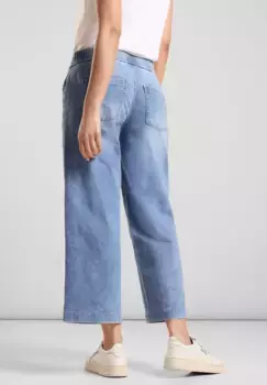 Джинсы свободного кроя STREET ONE с эластичным поясом, цвет Light Blue Soft Wash