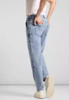 Джинсы свободного кроя STREET ONE с декоративными швами, цвет Light Blue Tinted Wash