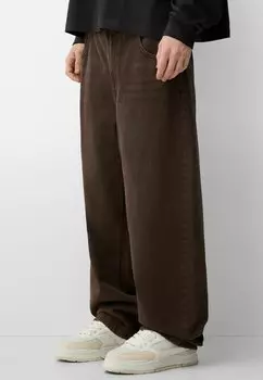 Джинсы свободного кроя SUPER BAGGY Bershka, коричневый