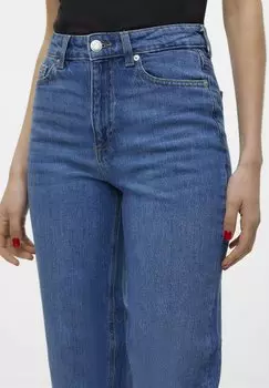 Джинсы свободного кроя Vero Moda, деним среднего синего цвета Vmtessa Mom