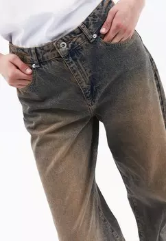 Джинсы свободного кроя WIDE-LEG OXXO, коричневый