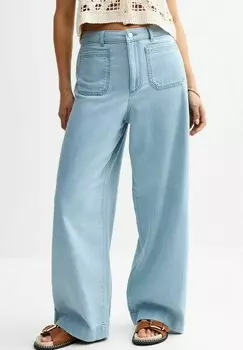 Джинсы свободного кроя WIDE LEG PATCH POCKET New Look, синий