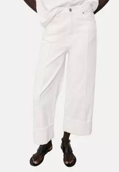 Джинсы свободного кроя WIDELEG WITH TURNED-UP HEM Mango, белый