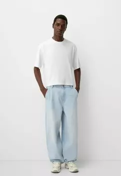 Джинсы свободного покроя Bershka, светло-голубой