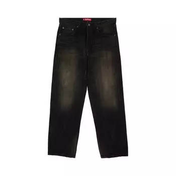 Джинсы свободного покроя Supreme с эффектом потертости, Washed Black