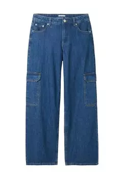 Джинсы свободного покроя WIDE LEG CARGO TOM TAILOR, цвет used mid stone blue denim