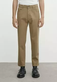 Джинсы Tapered Fit Massimo Dutti, светло-коричневый