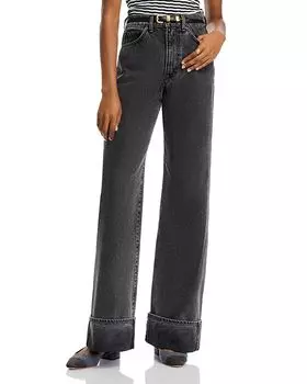 Джинсы Taylor High Rise Wide Leg в цвете Stoned Wash Veronica Beard, черный