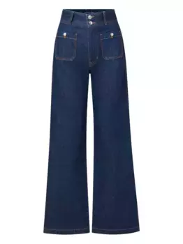 Джинсы Taylor с завышенной талией и карманами Veronica Beard, синий