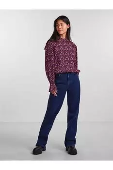 Джинсы - Темно-синие - Широкие штанины PIECES, темно-синий