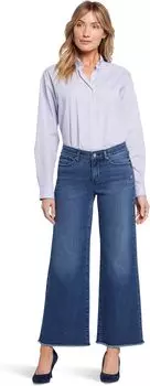 Джинсы Teresa Ankle Wide Leg Frayed Hems in Riverwalk NYDJ, цвет Riverwalk
