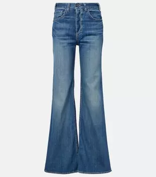 Джинсы Terrell с высокой посадкой и расклешенными штанинами Nili Lotan, Classic Wash