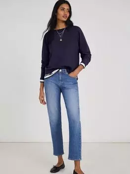 Джинсы The Boyfriend из органического хлопка Baukjen, мытый индиго