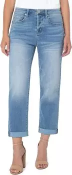 Джинсы The Real Boyfriend Rolled Cuff in Lansing Liverpool Los Angeles, цвет Lansing