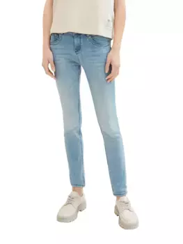 Джинсы TOM TAILOR с 5 карманами Tapered Relaxed и поясом на кулиске, джинсовый