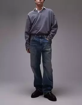 Джинсы Tommy Jeans Otis Regular Straight с темным выцветшим эффектом