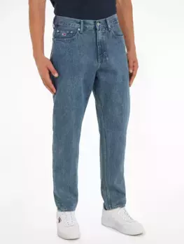 Джинсы Tommy Jeans зауженного кроя "ISAAC RLXD TAPERED", модель с 5 карманами, джинсовый