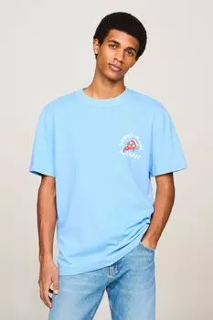 Джинсы Tommy обычного кроя забавная футболка унисекс новинка Tommy Jeans, синий