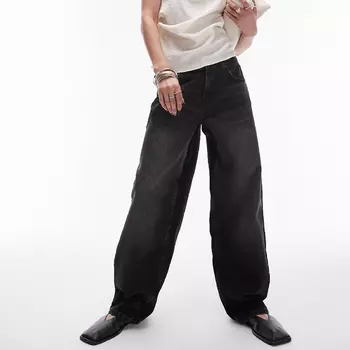 Джинсы Topshop cinch back, черный