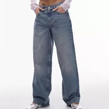 Джинсы Topshop cinch back, голубой