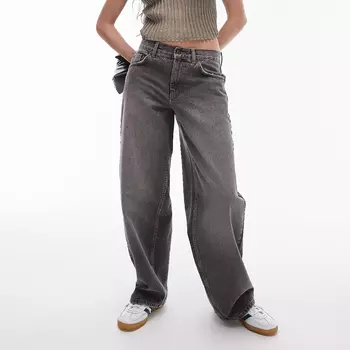 Джинсы Topshop cinch back, серый