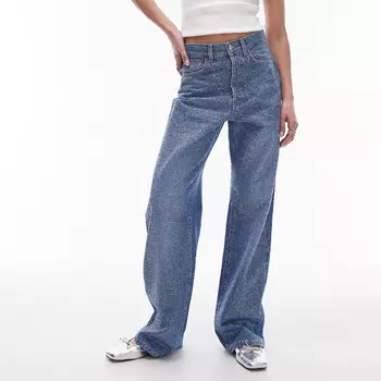 Джинсы Topshop Column, синий