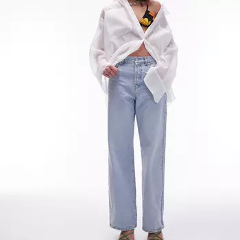 Джинсы Topshop Column, светло-голубой