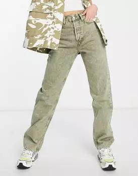 Джинсы Topshop Dad цвета шалфея