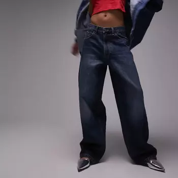 Джинсы Topshop Gilmore Low Slung Boyfriend, темно-синий