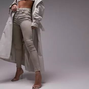 Джинсы Topshop Hourglass Jamie, серый