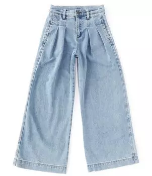 Джинсы Tractr Big Girls 7–16 с высокой посадкой и широкими штанинами, синий