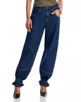 Джинсы Tre High Rise в темно-синем цвете STEVE MADDEN, синий