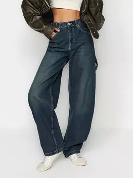 Джинсы Trendyol Loose fit Jeans, темно-синий