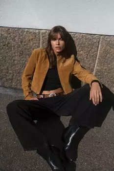 Джинсы TRF baggy balloon со средней посадкой ZARA, черный