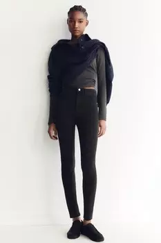 Джинсы trf sculpt с высокой талией ZARA, цвет Faded black