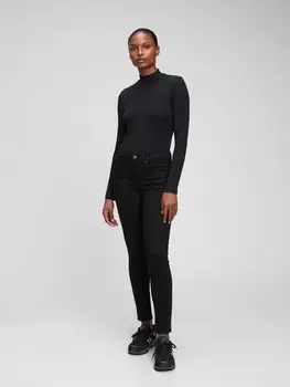 Джинсы true skinny со средней посадкой Gap, черный