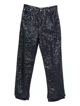 Джинсы, украшенные пайетками DARKPARK, синий