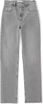 Джинсы Ultra High Rise 90s Straight Jean Abercrombie & Fitch, цвет Grey Clean